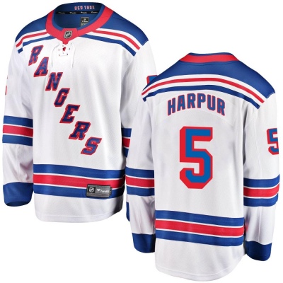 Youth Ben Harpur New York Rangers Fanatics Branded Away Jersey - Breakaway White