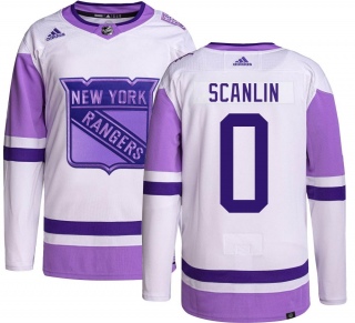 Youth Brandon Scanlin New York Rangers Adidas Hockey Fights Cancer Jersey - Authentic
