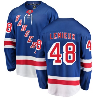 Youth Brendan Lemieux New York Rangers Fanatics Branded Home Jersey - Breakaway Blue