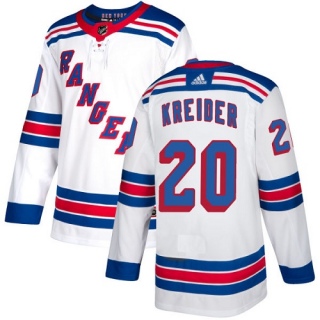 Youth Chris Kreider New York Rangers Adidas Away Jersey - Authentic White