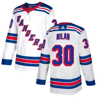 Youth Chris Nilan New York Rangers Adidas Jersey - Authentic White