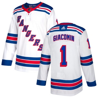 Youth Eddie Giacomin New York Rangers Adidas Jersey - Authentic White