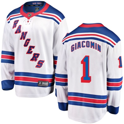 Youth Eddie Giacomin New York Rangers Fanatics Branded Away Jersey - Breakaway White