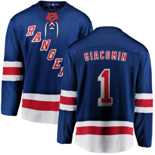 Youth Eddie Giacomin New York Rangers Fanatics Branded Home Jersey - Breakaway Blue