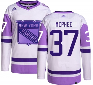 Youth George Mcphee New York Rangers Adidas Hockey Fights Cancer Jersey - Authentic