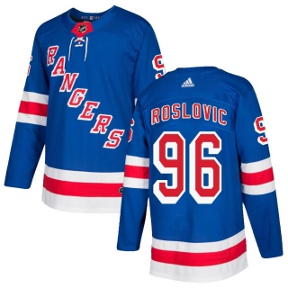 Youth Jack Roslovic New York Rangers Adidas Home Jersey - Authentic Royal Blue