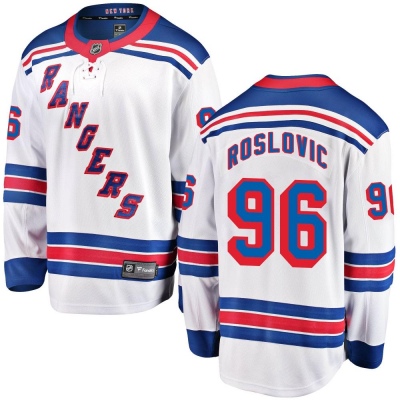 Youth Jack Roslovic New York Rangers Fanatics Branded Away Jersey - Breakaway White