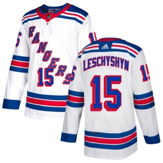 Youth Jake Leschyshyn New York Rangers Adidas Jersey - Authentic White