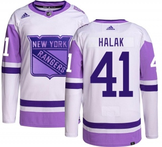 Youth Jaroslav Halak New York Rangers Adidas Hockey Fights Cancer Jersey - Authentic
