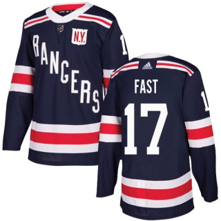 Youth Jesper Fast New York Rangers Adidas 2018 Winter Classic Jersey - Authentic Navy Blue