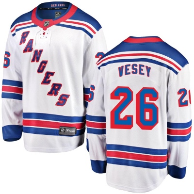 Youth Jimmy Vesey New York Rangers Fanatics Branded Away Jersey - Breakaway White