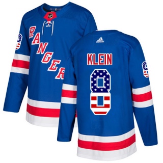 Youth Kevin Klein New York Rangers Adidas USA Flag Fashion Jersey - Authentic Royal Blue