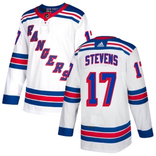Youth Kevin Stevens New York Rangers Adidas Jersey - Authentic White