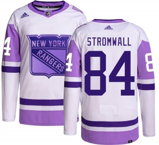Youth Malte Stromwall New York Rangers Adidas Hockey Fights Cancer Jersey - Authentic