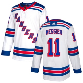 Youth Mark Messier New York Rangers Adidas Jersey - Authentic White