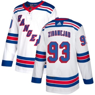 Youth Mika Zibanejad New York Rangers Adidas Away Jersey - Authentic White