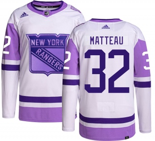 Youth Stephane Matteau New York Rangers Adidas Hockey Fights Cancer Jersey - Authentic