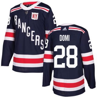 Youth Tie Domi New York Rangers Adidas 2018 Winter Classic Jersey - Authentic Navy Blue