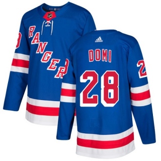 Youth Tie Domi New York Rangers Adidas Home Jersey - Authentic Royal Blue