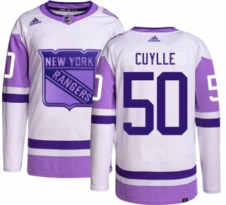 Youth Will Cuylle New York Rangers Adidas Hockey Fights Cancer Jersey - Authentic